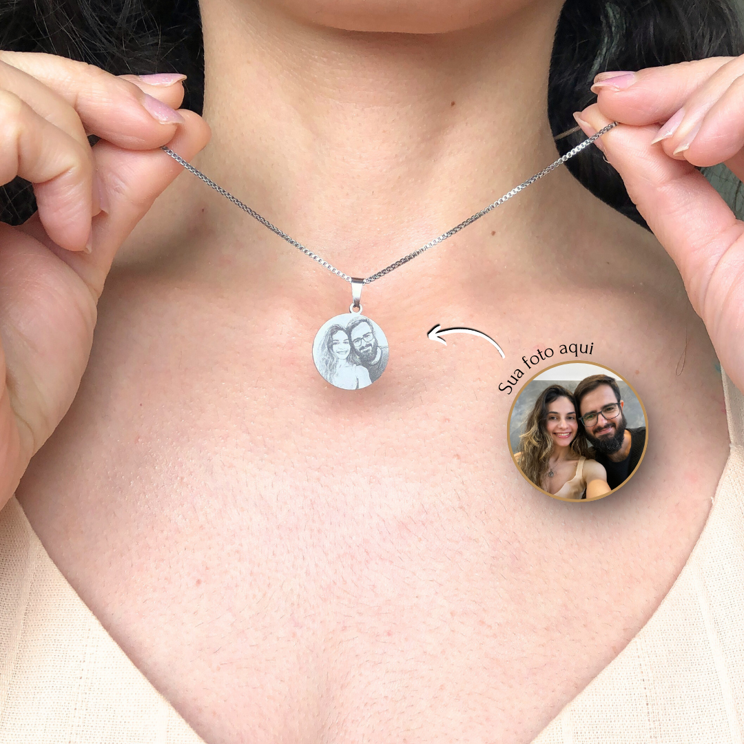 1 - Colar com foto personalizado